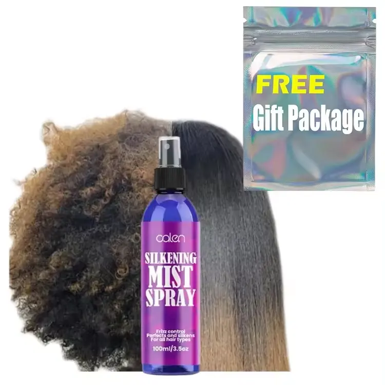 Oalen Private Label 100mL Frizz Control Hair Shiny Heat Protectant Silkening Mist Spray para cabello