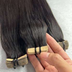 Wholesale Price 100% Raw Human Hair Silky Bone Straight Tape Ins Hair Extensions Double Drawn Human Hair from Vietnam - Product Image 2