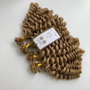 Luxe 100% kératine italienne pointe plate Clip-in Machine Double trame Extension sans enchevêtrement vietnamien Remy cheveux lâche Style vague profonde - Product Image 5