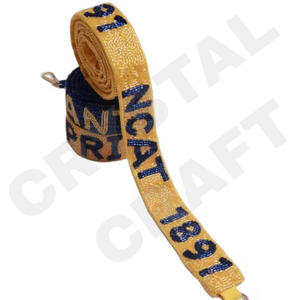 Fighting Irish Beaded Purse Strap Customized White Gold Seed Bead <b>Bag</b> Straps <b>Accessories</b> <b>Bags</b> Special <b>Bag</b> Parts <b>Accessories</b> - Product Image 3