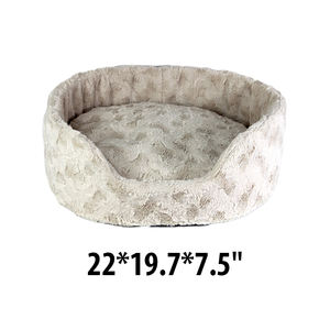 C4P, venta al por mayor, cama ortopédica de lujo para perros <span class=keywords><strong>Furhaven</strong></span>, cama ovalada estilo sofá para mascotas con Material de fibra sólida de terciopelo rosa para mascotas - Product Image 6