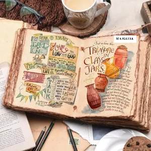 Leather Journal-Leather Bound Journal Deckle Edge Vintage Paper- <b>Floral</b> Embossed Book of Shadows -8 Inches X 6 Inches (Brown) - Product Image 3