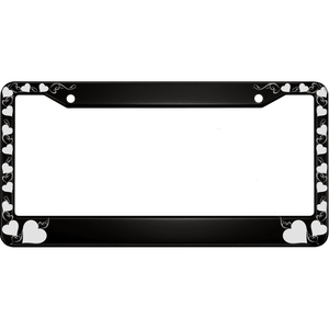 Cubierta de Matrícula LED con Forma de Corazones, Soporte de Matrícula de Aluminio para Automóviles Tesla, Ford, BMW, Motocicletas, Material de Acero Inoxidable - Product Image 1