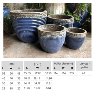 Rústico personalizable al aire libre jardín decorativo envejecido estilo Atlántico macetas de cerámica Vietnam cerámica arcilla maceta florero - Product Image 2