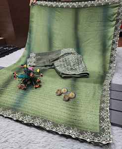 Venta caliente Sari de seda indio para bodas y festivales para adultos precio al por mayor de proveedor confiable - Product Image 3