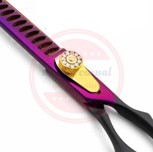 Tijeras de adelgazamiento curvadas profesionales de alta calidad, tijeras de aseo para mascotas de acero inoxidable para el cuidado de perros y gatos - Product Image 4