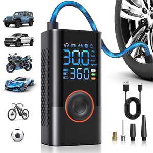 เครื่องสูบลมยางแบบพกพา 12V 2 in 1 พร้อมจั๊มพ์สตาร์ท ไฟ LED และพาวเวอร์แบงค์ USB สำหรับรถยนต์และจักรยาน - Product Image 3