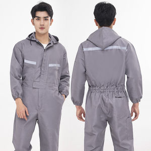 Usine directe en gros Polyester respirant épaissie combinaison Logo personnalisé sécurité vêtements de travail uniforme travail salopette de travail - Product Image 3