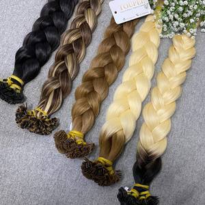 Tip Hair Extension Cabello humano Super Double Drawn Straight Stick en negro para mujeres Variedad de colores # 1B-> #60,#613 - Product Image 4