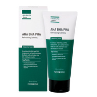 Mousse nettoyante apaisante exfoliante douce chimique AHA BHA PHA 120ml Végane Sans cruauté Animale Contrôle du sébum Sans silicone Panthénol