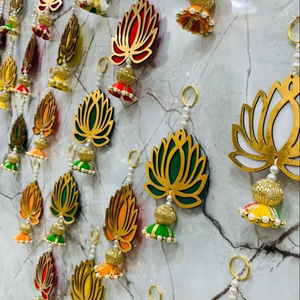 Elegante Lotus colgante de pared telón de fondo de boda inauguración de la casa y decoración del templo perfecto para fiestas en casa Henna decoraciones nocturnas - Product Image 1