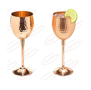 Copa de vino con diseño de Acabado plateado, venta al por mayor, latón, diseño personalizado, copa de vino de Metal hecha a mano, exportador - Product Image 4