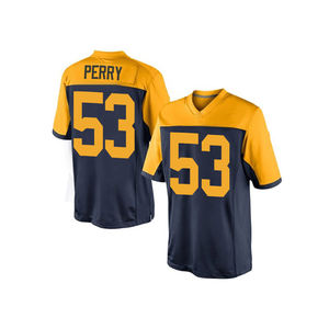 Camiseta de fútbol transpirable de manga corta con cuello en V con nombre del equipo 100% poliéster impresión personalizada camiseta de fútbol americano - Product Image 1