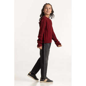 Cardigan décontracté pour femme style coréen JG, pull 100 % coton avec logo frontal, imprimé automne KG-SWT-WS24-009 - Product Image 2