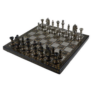 Brass Design Luxury Chess Set With Shiny Finishing Design Colored and Polished Combo Decor Mind <b>Game</b> <b>Wooden</b> Chess <b>Game</b> - Product Image 2