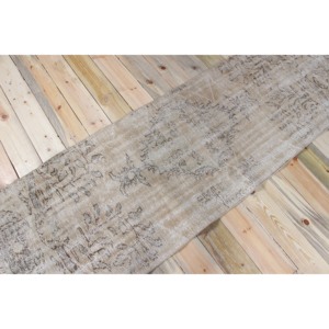 2.5x7.7 ft Rug, Vintage Turkish Runner Rug, <b>Brown</b> Rug <b>Wool</b> Rug - Product Image 2