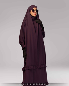 เสื้อผ้าอิสลามคุณภาพพอประมาณน้ำหนักเบาชิ้นเดียวสำหรับ jilbab แขนระบายระบายอากาศโพลีเอสเตอร์ขนาดพิเศษส่งออก - Product Image 4