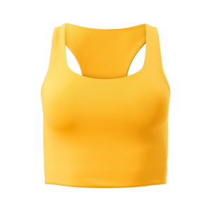 Sujetador deportivo blanco de talla grande para mujer, personalizado, respetuoso con el medio ambiente, básico, informal, acanalado, diseño de espalda cruzada, tejido transpirable para alta calidad - Product Image 6