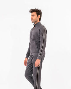 Conjunto Deportivo de 2 Piezas, 80% Algodón, 20% Poliéster, Sudadera con Cremallera y Pantalones, Ropa Deportiva para Hombre - Product Image 2