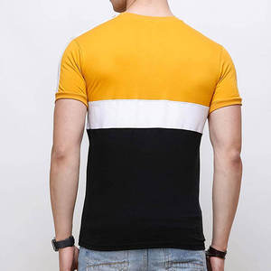 เสื้อยืดผ้าคอตตอนสำหรับผู้ชายเสื้อยืดลำลองสีพื้นปรับแต่งได้พร้อมโลโก้ส่วนตัว - Product Image 4