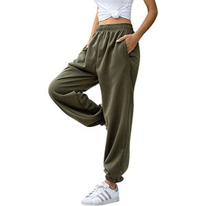 Casual Pants for <b>Women</b> Loose Fit <b>Women</b> Cinch Bottom Sweatpants Heavy Weight Thick Warm <b>Fleece</b> Baggy <b>Joggers</b> Pants With Pockets - Product Image 4