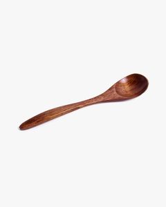 Cuillère de cuisine en bois de teck à long manche, spatule massive en bois d'acacia, ustensiles de cuisine faits à la main - Product Image 6