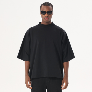 OEM Oversized Solid Premium Quality Boxy Loose Fit Streetwear <b>Tshirts</b> Drop Shoulder Cotton O-neck Wholesale Bulk 100% Organic - Product Image 2