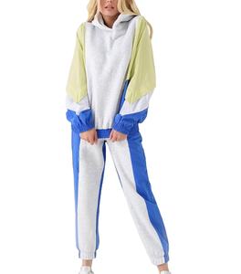 Conjunto Deportivo de Invierno para Mujer con Capucha, Transpirable, Estampado, de Manga Larga, Secado Rápido, Multicolor, Estilo Hip Hop, Parte Superior e Inferior - Product Image 1