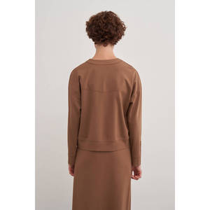Women's Breathable Cotton Half <b>Zip</b> <b>Hooded</b> Crop Sweatshirt - Product Image 5