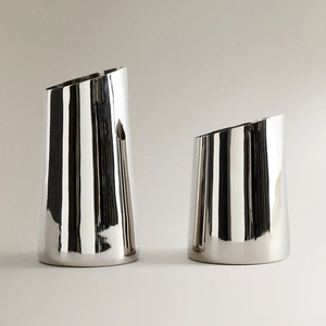 Vase en acier inoxydable, vase à fleurs en métal, vase décoratif en acier inoxydable, vase moderne en métal, vase de luxe en métal - Product Image 1