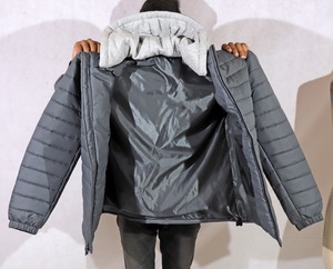 Cómodo abrigo de invierno con capucha para mujer Ropa de abrigo larga de color sólido con cremalleras Chaqueta de moda y cálida - Product Image 1