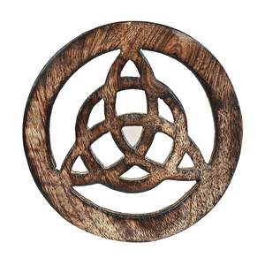 Decoración de Pared de Madera con Símbolo de Nudo Celta, Geometría Sagrada, Arte de Pared de Madera, Placa de Pared Espiritual para Meditación en el Altar - Product Image 4