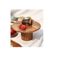 Support à pizza rond et pliable en bois pour dessert et décoration de fête Sac d'emballage OPP Bakeware