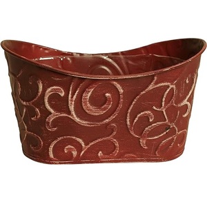 Macetero de hierro galvanizado real de aspecto oxidado para lucir tu hogar Vintage único y más atractivo y decorar tu jardín - Product Image 6