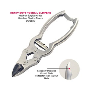 Cortador de uñas de acero alemán de 6 pulgadas para trabajo pesado profesional, mordazas curvas de alta calidad, bloqueo de resorte de barril para dedos - Product Image 4