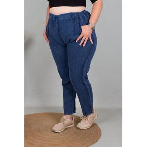 TruvaXxl taglie forti abbigliamento donna pantaloni sottili Battal cotone lavato Pn333
