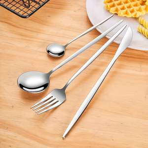 Ensemble de couverts en métal avec différentes finitions pour les tables à manger modernes, les maisons, les restaurants, les hôtels, l'usage quotidien, les cuisines - Product Image 4