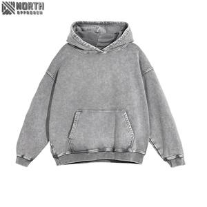 Sudadera con capucha de lavado ácido de gran tamaño Vintage para hombre, de algodón 100% sudadera con cremallera, ropa con estampado francés de alta calidad para sudaderas con capucha de invierno - Product Image 3