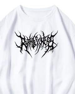 Camiseta Blanca Personalizada para Hombre, con Estampado Gráfico, Estilo Gótico, Urbano, de Algodón, Manga Corta, Verano, Casual, Holgada, a la Moda - Product Image 1