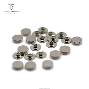 Dubbele Kop Platte Klinknagels 6mm 8mm Aanpasbare Maten Glanzende Afwerking ISO9001 Gecertificeerd voor Lederbewerking Kleding Schoenen - Product Image 1