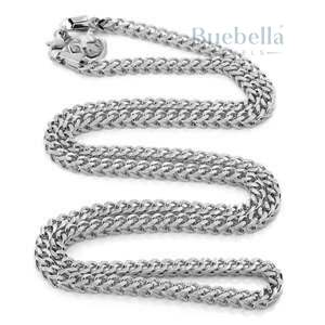 Venta caliente 5mm Moissanite Franco Chain 925 Plata 18K Chapado en oro Joyería fina para hombres - Product Image 5
