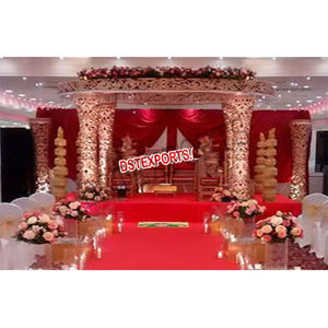 ของตกแต่งแบบ Hindu Delizio ที่มีคลาสของตกแต่งแบบแมนเดลซิโอไฟเบอร์แกะสลักงานแต่งงานแบบหรูหรา - Product Image 1