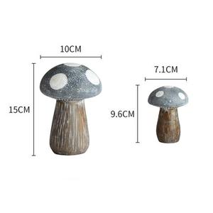 Grands piliers de champignon coulés objets décoratifs pour la maison et le bureau pièces maîtresses de champignon solide ornement de jardin à la maison pour Noël - Product Image 6
