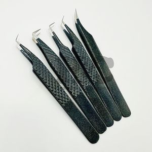 Pinces à cils professionnelles pour extensions de cils artificiels en acier inoxydable, logo vison, poignée lisse, prise ferme, 10 mm, durables - Product Image 3