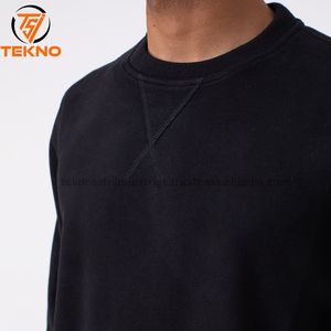 Vente en gros 100% coton sweats col rond épais polaire hiver personnalisé imprimé solide Designer motif brodé Logo pour hommes OEM - Product Image 5