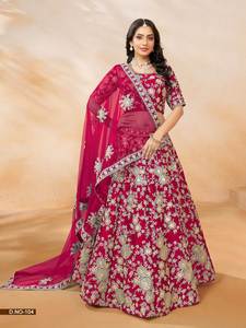 El último traje de diseñador estilo moderno Georgette Lehenga Choli & Dupatta con bordado Trabajo Mujer moda exportador y proveedor - Product Image 6