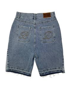 Wholesale <b>Men's</b> Casual Baggy Denim <b>Shorts</b> with Frayed Hole and Custom Design Ex-Factory <b>Knee</b> <b>Length</b> Cargo <b>Shorts</b> - Product Image 4