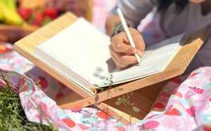 Custom Wooden Book <b>Stand</b> for Reading, Adjustable <b>Desktop</b> Display Rack Holder for Cookbooks Music Scores Magazine - Product Image 3