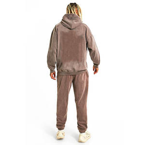 Unisex XXL Acid Wash Streetwear Tracksuit High Quality Custom Logo Printed Heavy Regular <b>Crewneck</b> Hooded 100% Cotton Winter - Product Image 2