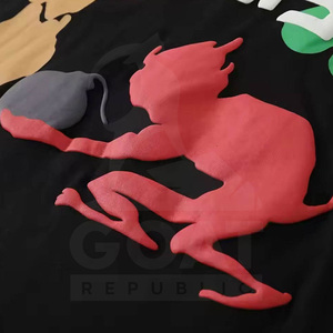 เสื้อยืดคุณภาพสูงสั่งทำพิเศษ พร้อมตัวอักษรแฟชั่นแบบนูน 3 มิติ สำหรับงานพิมพ์นูน ผ้าฝ้าย 100% เสื้อยืดเปล่าสำหรับออกแบบ ขายส่ง - Product Image 5